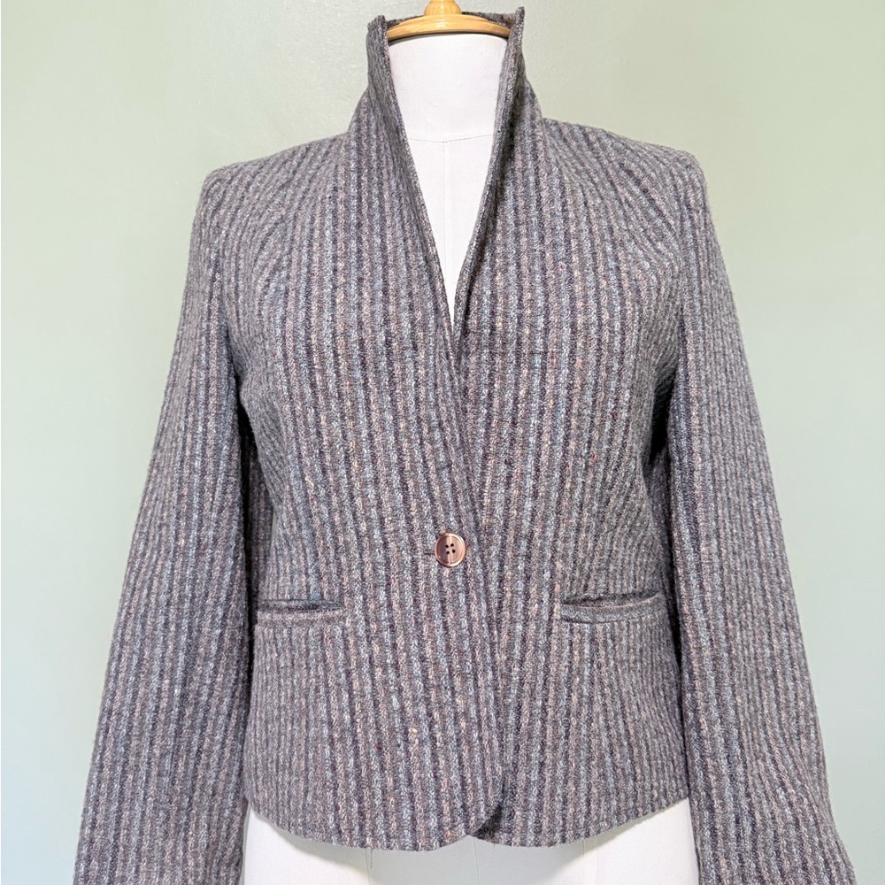 Gray Striped Women's Jacket